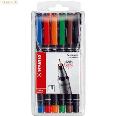 5 x Stabilo Folienschreiber OHPen universal Superfein permanent 6er Et 5 x Stabilo Folienschreiber OHPen universal Superfein permanent 6er Et von Stabilo