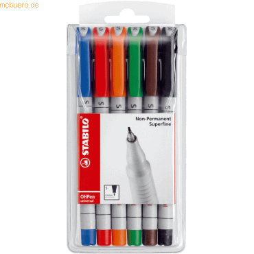 5 x Stabilo Folienschreiber OHPen universal Superfein wasserlöslich 6e 5 x Stabilo Folienschreiber OHPen universal Superfein wasserlöslich 6e von Stabilo
