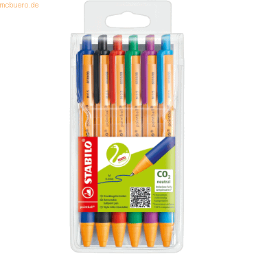 5 x Stabilo Kugelschreiber pointball Druckmechanik 0,5 mm Etui mit 6 S 5 x Stabilo Kugelschreiber pointball Druckmechanik 0,5 mm Etui mit 6 S von Stabilo