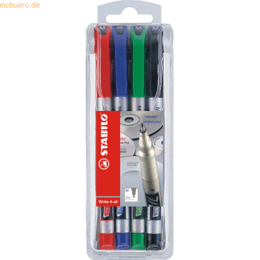 5 x Stabilo Permanentmarker Write-4-all M sortiert VE=4 Stück 5 x Stabilo Permanentmarker Write-4-all M sortiert VE=4 Stück von Stabilo