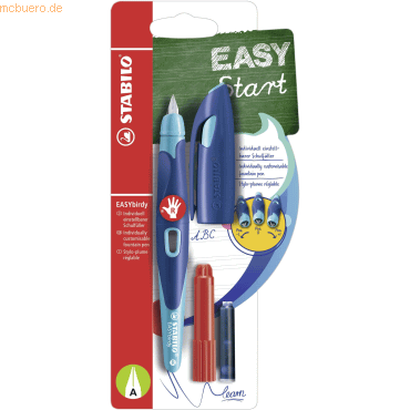 5 x Stabilo Schulfüller Easybirdy A Rechthänder mitternachtsblau/azur 5 x Stabilo Schulfüller Easybirdy A Rechthänder mitternachtsblau/azur von Stabilo