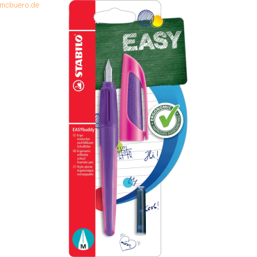 5 x Stabilo Schulfüller Easybuddy Feder M lila/magenta 5 x Stabilo Schulfüller Easybuddy Feder M lila/magenta von Stabilo