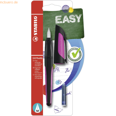 5 x Stabilo Schulfüller Easybuddy Feder M schwarz/magenta 5 x Stabilo Schulfüller Easybuddy Feder M schwarz/magenta von Stabilo