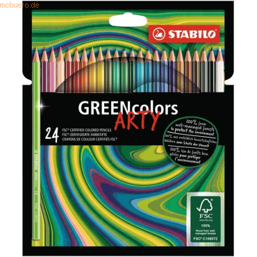 6 x Stabilo Buntstift Greencolors Arty Etui VE=24 Farben von Stabilo