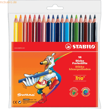 6 x Stabilo Dreikant-Buntstift Trio dick Kunststoffetui mit 18 Stiften 6 x Stabilo Dreikant-Buntstift Trio dick Kunststoffetui mit 18 Stiften von Stabilo