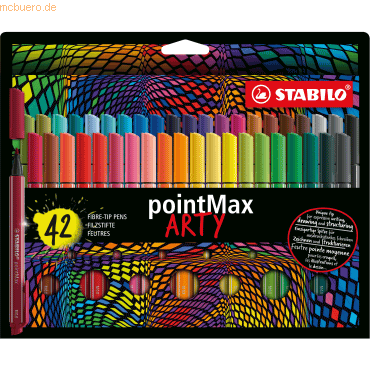 6 x Stabilo Filzschreiber pointMax Arty VE=42 Stück von Stabilo