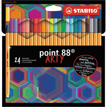6 x Stabilo Fineliner point 88 Etui Arty VE=24 Farben 6 x Stabilo Fineliner point 88 Etui Arty VE=24 Farben von Stabilo