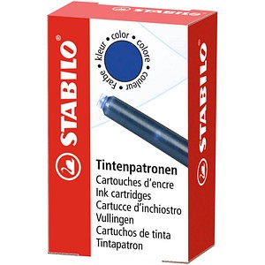 STABILO 5/0-041 Tintenpatronen für Füller königsblau 6 St. von Stabilo