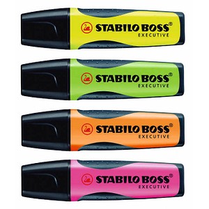 STABILO BOSS EXECUTIVE Textmarker farbsortiert, 4 St. von Stabilo