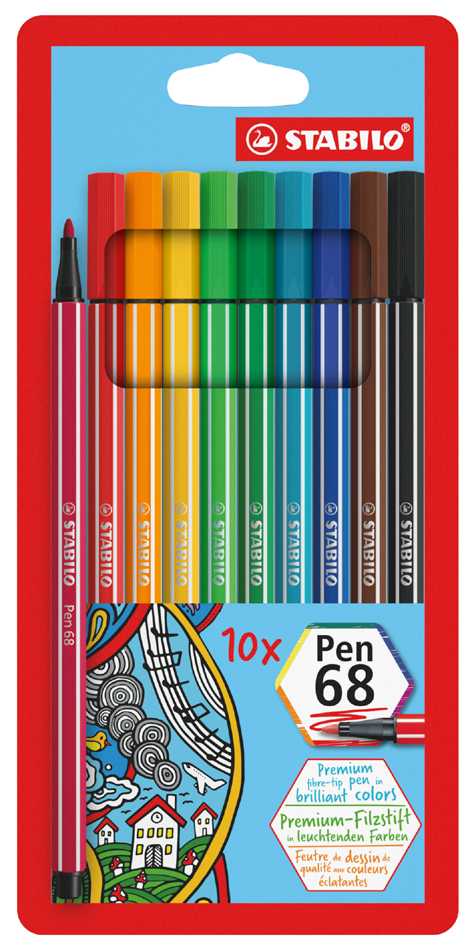 STABILO Fasermaler Pen 68, 10er Kartonetui STABILO Fasermaler Pen 68, 10er Kartonetui von Stabilo