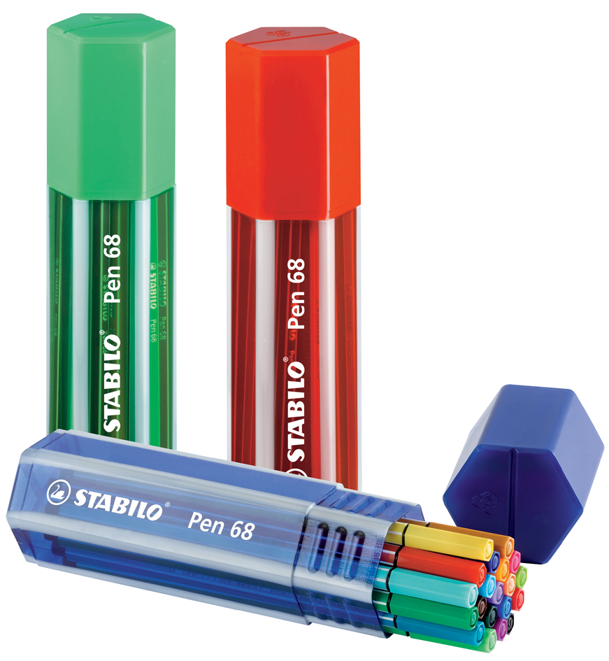 STABILO Fasermaler Pen 68, 20er Big Pen Box, farbig sortiert STABILO Fasermaler Pen 68, 20er Big Pen Box, farbig sortiert von Stabilo