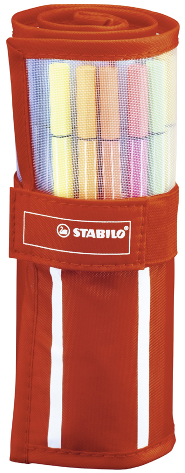 STABILO Fasermaler Pen 68, 30er Rollerset , Streifen, von Stabilo