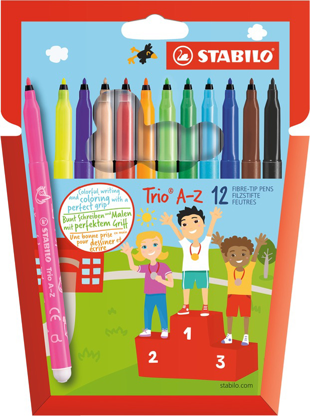 STABILO Fasermaler Trio A-Z, 12er Kartonetui von Stabilo