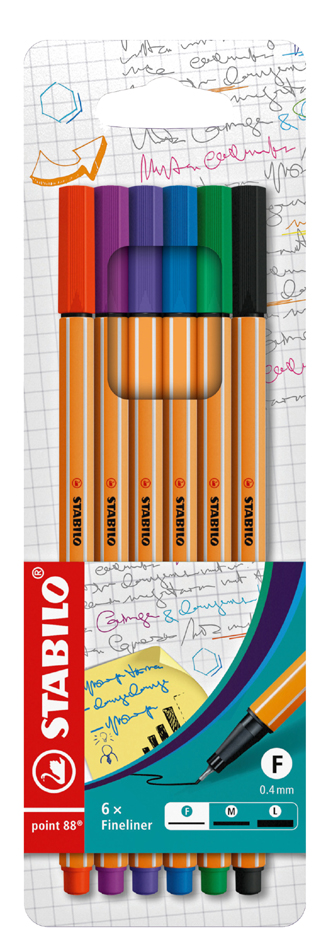 STABILO Fineliner point 88, 6er Kartonetui STABILO Fineliner point 88, 6er Kartonetui von Stabilo