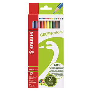 STABILO GREENcolors Buntstifte farbsortiert, 12 St. von Stabilo