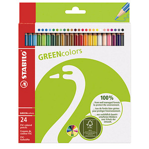 STABILO GREENcolors Buntstifte farbsortiert, 24 St. von Stabilo