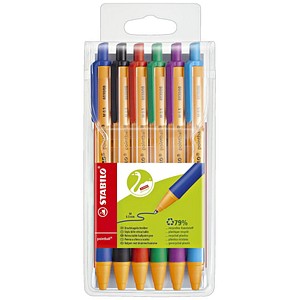 STABILO Kugelschreiber pointball orange/weiß, Schreibfarbe: farbsortiert, 6 St. STABILO Kugelschreiber pointball orange/weiß, Schreibfarbe: farbsortiert, 6 St. von Stabilo