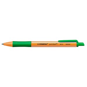 STABILO Kugelschreiber pointball orange Schreibfarbe grün, 1 St. von Stabilo