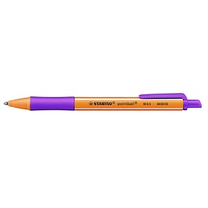STABILO Kugelschreiber pointball orange Schreibfarbe lila, 1 St. von Stabilo