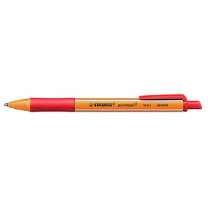 STABILO Kugelschreiber pointball orange Schreibfarbe rot, 1 St. von Stabilo