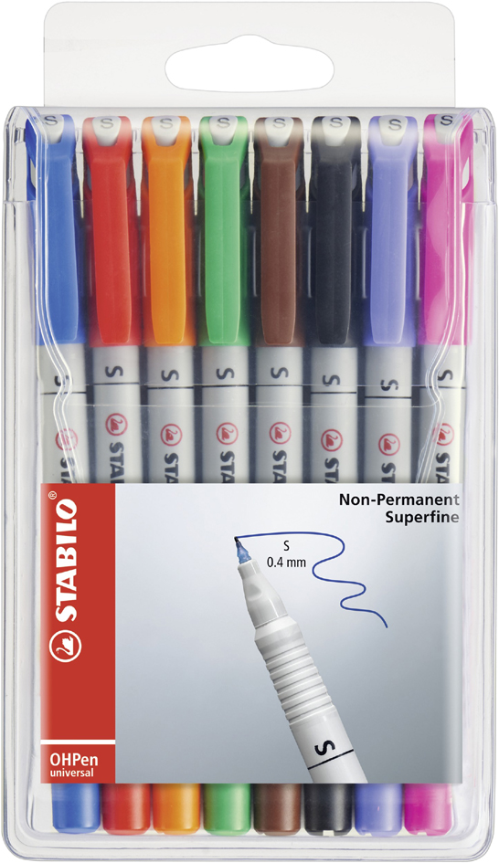 STABILO Nonpermanent-Marker OHPen universal, 8er Etui von Stabilo