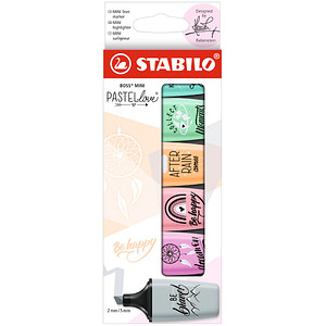 STABILO Pastellove Textmarker farbsortiert, 6 St. von Stabilo