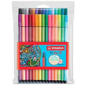 STABILO Pen 68 Filzstifte farbsortiert, 30 St. STABILO Pen 68 Filzstifte farbsortiert, 30 St. von Stabilo