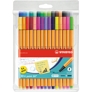 STABILO Point 88 Fineliner farbsortiert 0,4 mm, 30 St. STABILO Point 88 Fineliner farbsortiert 0,4 mm, 30 St. von Stabilo