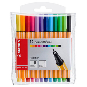 STABILO Point 88 Mini Fineliner farbsortiert 0,4 mm, 12 St. STABILO Point 88 Mini Fineliner farbsortiert 0,4 mm, 12 St. von Stabilo