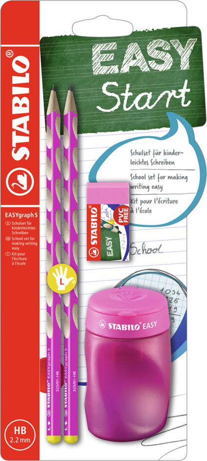 STABILO Schulset EASYgraph , S, , für Linkshänder, pink von Stabilo