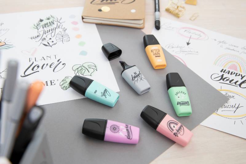 STABILO Textmarker BOSS MINI Pastellove 2.0, 5er Kartonetui von Stabilo