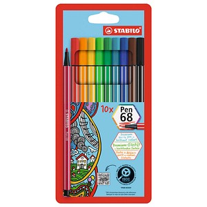 STABILO pen 68 Filzstifte farbsortiert, 10 St. STABILO pen 68 Filzstifte farbsortiert, 10 St. von Stabilo