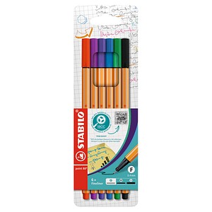 STABILO point 88 Fineliner farbsortiert 0,4 mm, 6 St. STABILO point 88 Fineliner farbsortiert 0,4 mm, 6 St. von Stabilo