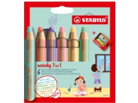 STABILO woody 3 in 1, Gemischte Farben, 6 Stück(e) von Stabilo