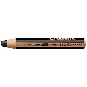 STABILO woody 3 in 1 Buntstift schwarz, 1 St. von Stabilo