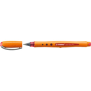 STABILO worker®+ Tintenroller orange 0,5 mm, Schreibfarbe: rot, 1 St. von Stabilo