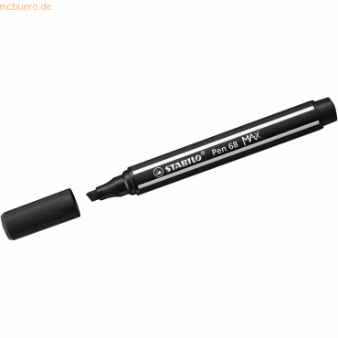 Stabilo Fasermaler Pen 68 Max Keilspitze schwarz von Stabilo