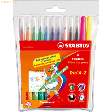 Stabilo Fasermaler mit Dreikant-Griffzone Trio A-Z 0,7 mm Etui mit 12 Stabilo Fasermaler mit Dreikant-Griffzone Trio A-Z 0,7 mm Etui mit 12 von Stabilo