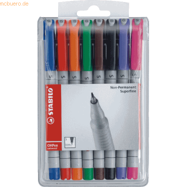 Stabilo Folienschreiber OHPen SF non-permanent VE=8 Stück sortiert Stabilo Folienschreiber OHPen SF non-permanent VE=8 Stück sortiert von Stabilo