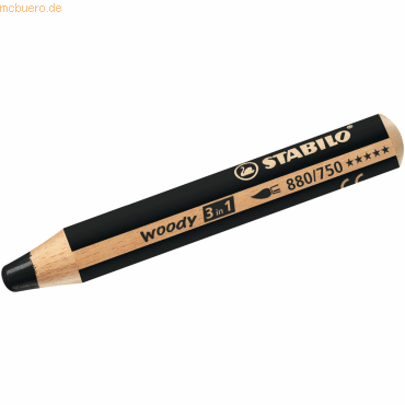 Stabilo Holzfarbstift woody 3 in 1 schwarz von Stabilo