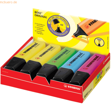 Stabilo Textmarker Boss Original Faltschachtel mit 10 Stiften Stabilo Textmarker Boss Original Faltschachtel mit 10 Stiften von Stabilo