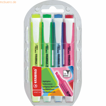Stabilo Textmarker swing cool VE=4 Stück sortiert Stabilo Textmarker swing cool VE=4 Stück sortiert von Stabilo