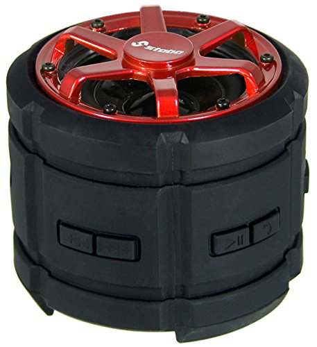 Stabo Elektronik 71500 Wasserfester Outdoor Bluetooth Lautsprecher IPX7 schwarz / rot von Stabo
