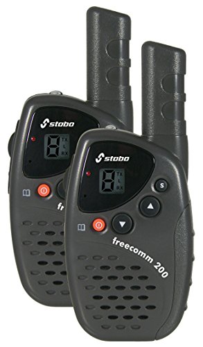 Stabo Elektronik Freecomm PMR-446 Funkhandy bis 5 km Reichweite, 200 Set schwarz von Stabo