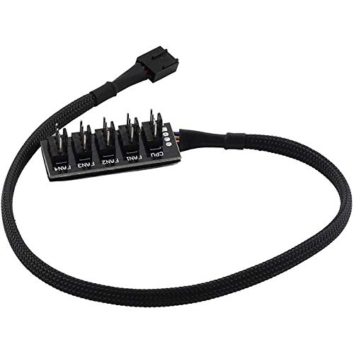 Staccatory GehäUse PC KüHler LüFter Kabel 1 Buchse zu 5 Stecker 4 Poliger Sockel LüFter Hub Splitter Kabel für 4 Poligen PWM LüFter von Staccatory