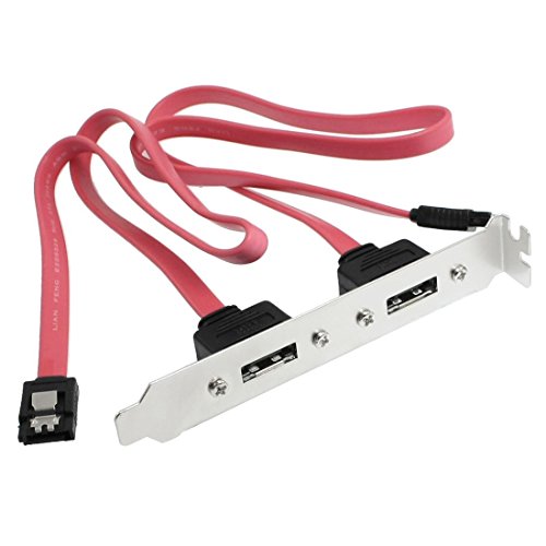 Staccatory Staccatory (R) Dual-Port-SATA Serial -Kabel eSATA Bracket Adapter Kabel von Staccatory