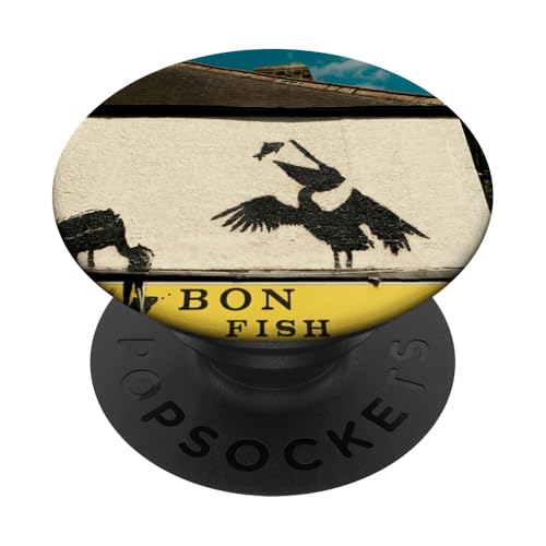 Lustige Pelikan-Grafik mit "Bon Fish" – humorvolles Design PopSockets Klebender PopGrip Lustige Pelikan-Grafik mit "Bon Fish" – humorvolles Design PopSockets Klebender PopGrip von Stadium Status Records