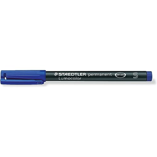 10 Feinschreiber Lumocolor Für Overhead-Projektion und fast alle Flächen in Strichstärken S/F/M/B permanent bzw non permanent (blau, S permanent 313) von Staedtler