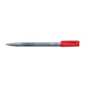 10 STAEDTLER Lumocolor Folienstifte rot 1,0 mm non-permanent von Staedtler