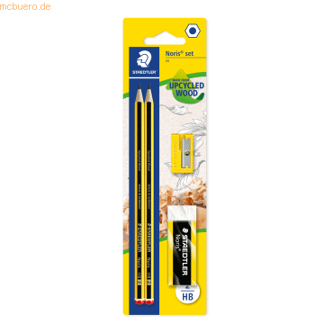 10 x Staedtler Bleistift Noris HB 2 Stück + Spitzer + Radierer gelb/sc 10 x Staedtler Bleistift Noris HB 2 Stück + Spitzer + Radierer gelb/sc von Staedtler